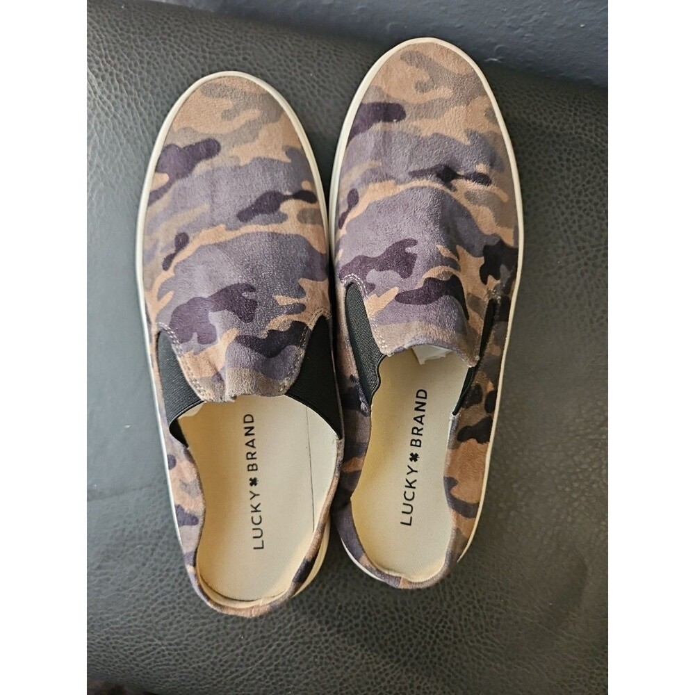 Lucky Brand slip on‎ shoes womens Size 6m Camo Excellent Condition (S222